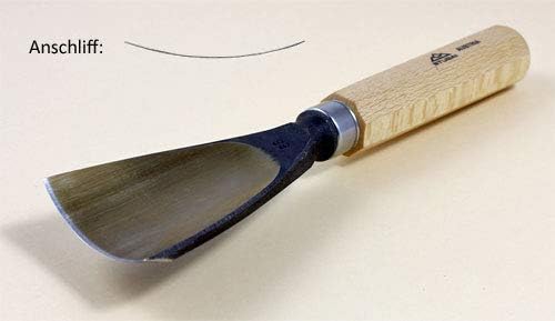 STUBAI Stemmeisen Stechbeitel Serie 52 - Form 66 | Schweizer Messer Form E 80 mm, mit Holzgriff, zum