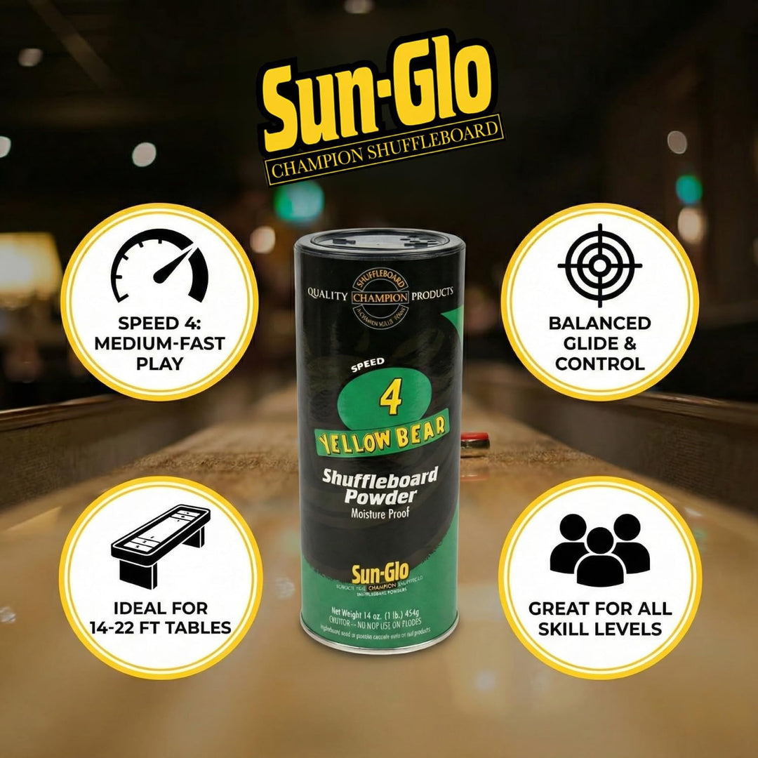 Sun-Glo Shuffleboard Powder Wax 2er-Pack Geschwindigkeit Nr. 4, 2er-Pack Geschwindigkeit Nr. 4