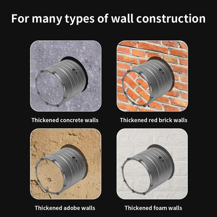 Betonbohrer 40mm mit SDS-Bit und 110mm Adapter, Hartmetall-Hohlbohrer für Ziegel, Beton, Zementstein