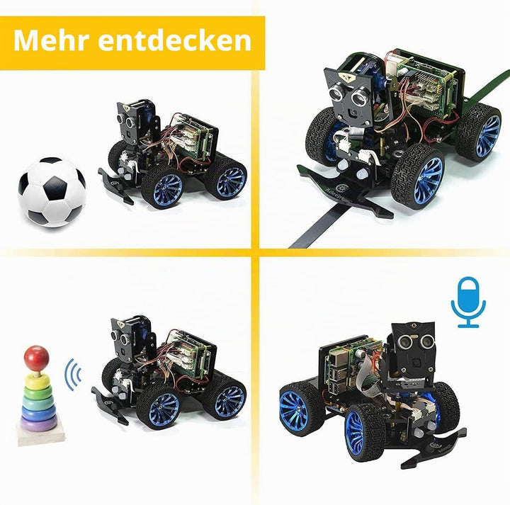 Adeept Mars Rover PiCar-B WLAN-Smart-Robot-Auto-Kit für Raspberry Pi 4/3 Modell B+/B, Spracherkennun