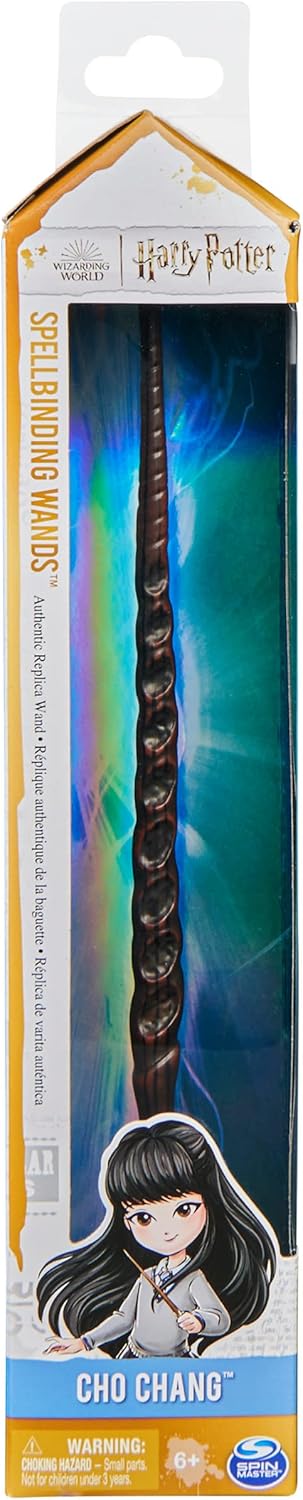 Wizarding World Harry Potter - Authentischer Cho Chang Zauberstab aus Kunststoff mit Zauberspruch-Ka