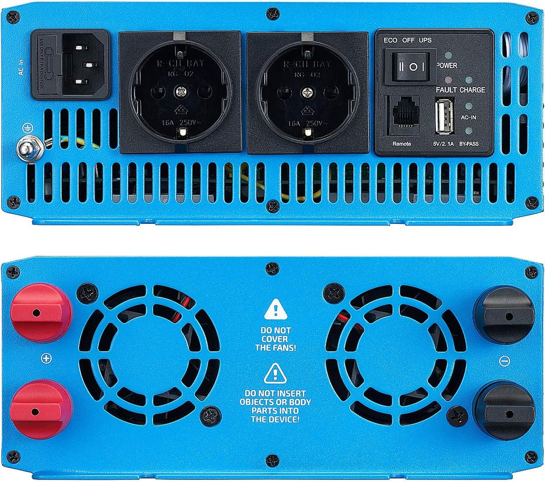 ECTIVE Reiner Sinus Wechselrichter CSI 25-2500W, 24V auf 230V, USB, USV Funktion, Überhitzungsschutz