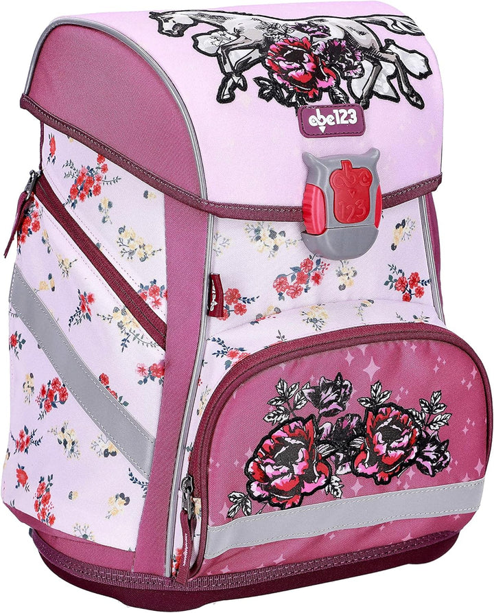 Pferde Horses Schulranzen Mädchen 1 Klasse | Tornister Schulrucksack Schultasche | Set 4 teilig | fü