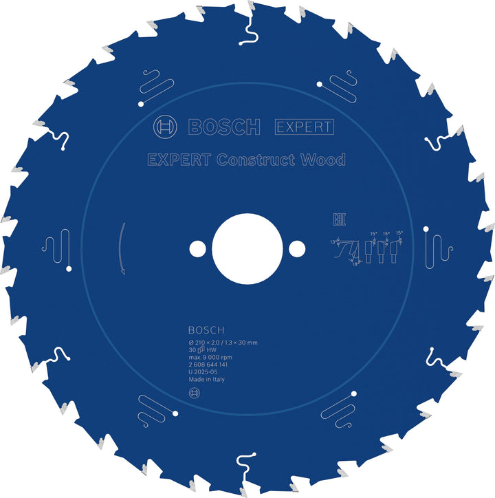 Bosch Professional Kreissägeblatt Expert for Construct Wood (Holz, 210 x 30 x 2 mm, 30 Zähne, Zubehö