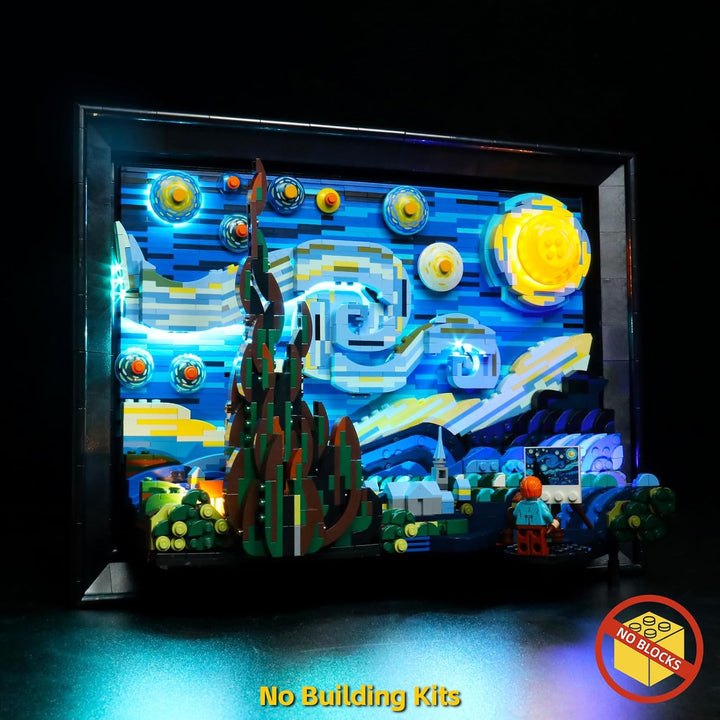 BrickBling LED-Beleuchtungsset für Lego Ideas Vincent Van Gogh - The Starry Night (Nur Beleuchtung,