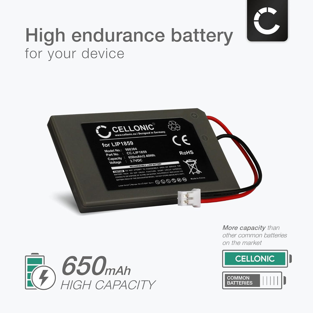 CELLONIC 2X Ersatz Akku LIP1859 LIP1472 kompatibel mit Sony Playstation 3 SIXAXIS Controller Ersatza