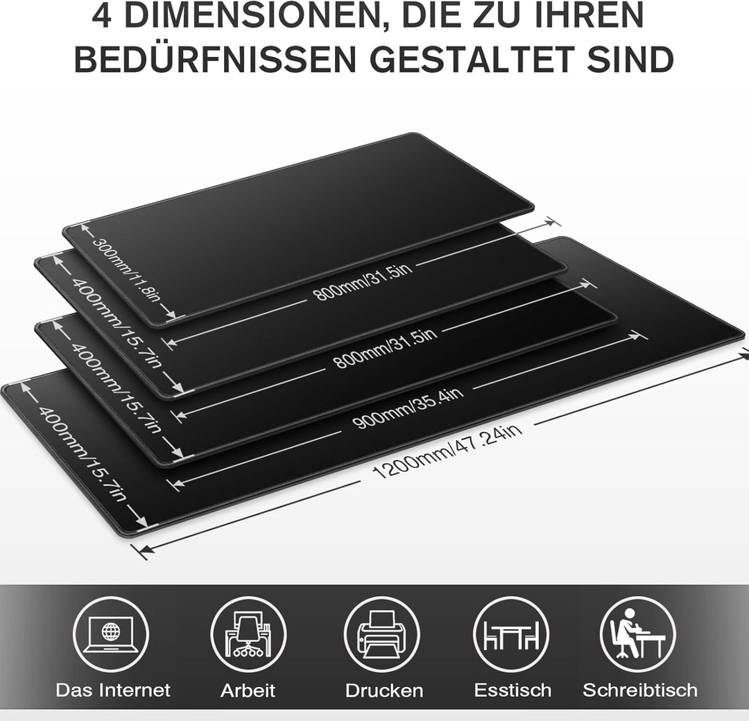 Schreibtischunterlage Mauspad, Mauspad XXXL 1200x400mm, Mausunterlage Gross, Gaming Mouse Pad, Ausla