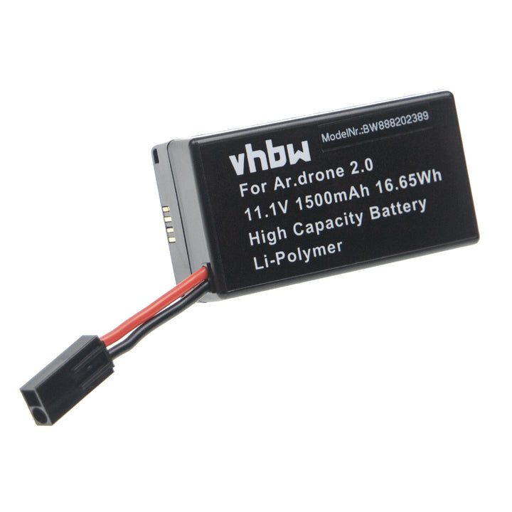 vhbw Akku Ersatz für Parrot PF070056 für Drohne Multicopter Quadrocopter (1500mAh, 11,1V, Li-Polymer