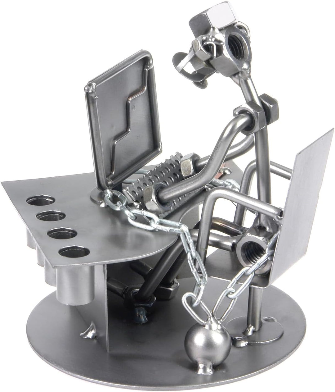Schraubenmännchen PC Büro Workaholic I Handarbeit I Geschenkidee I Metallfigur I Metallmännchen I St