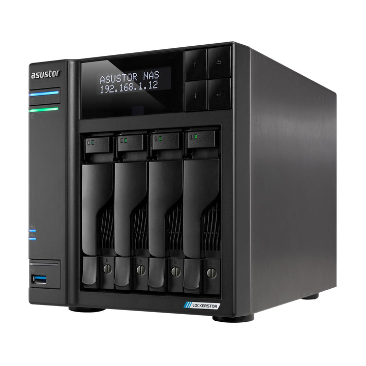 Asustor Lockerstor 4 Gen2+ AS6704T v2 4 Bay NAS Storage, Intel Quad-Core 2.0GHz CPU, Dual 5GbE Ports