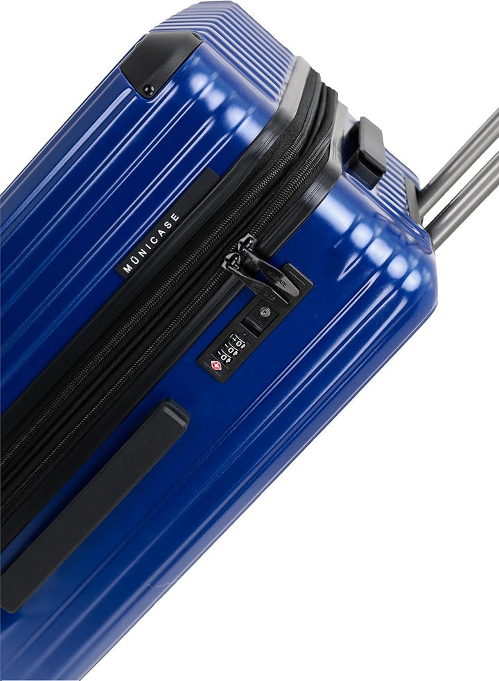 M816 TSA-Schloss Koffer Reisekoffer Trolley Kofferset Hardschale Boardcase (Diamondblau, Grosser Kof
