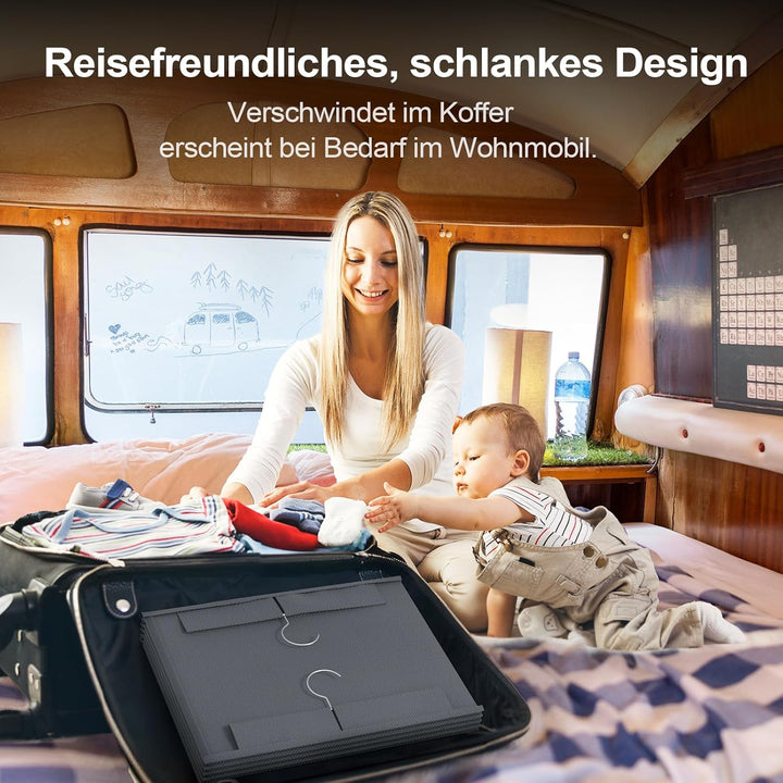 Extra tiefer Hängeorganizer, Kleiderschrank Organizer Aufbewahrung 6 Fächer, Mesh-Taschen, stabil, p