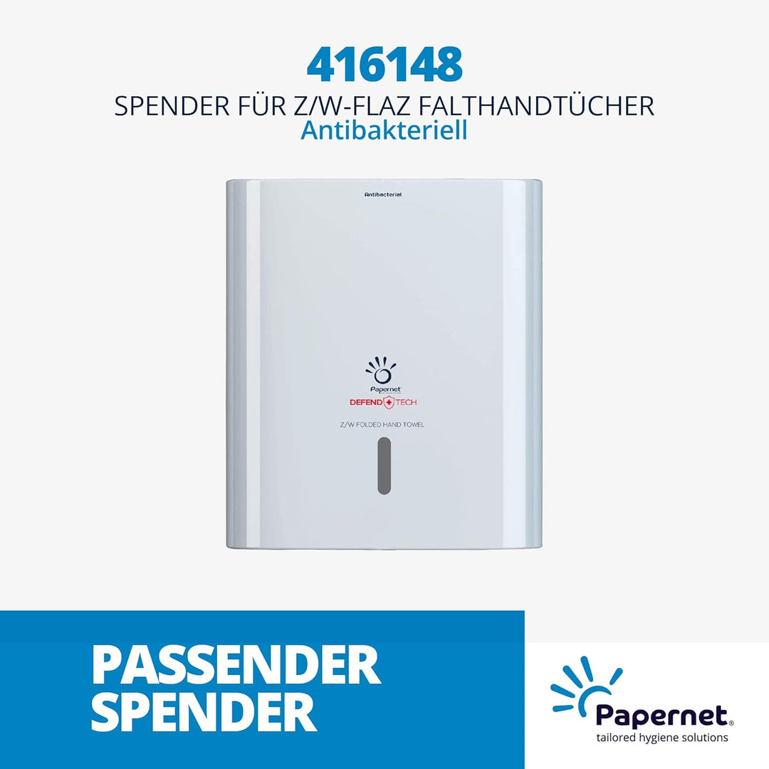 Papernet 407551 DRYTECH Z Falz Falthandtücher, Zellstoff, Wave Prägung, 2-Lagen, Weiss (VE 2600 Stue