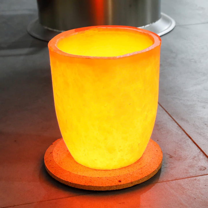 lormuzi Siliziumkarbid-Graphittiegel(3.5KG-390ML),Metallschmelze,Halten den hohen Temperaturen von 1
