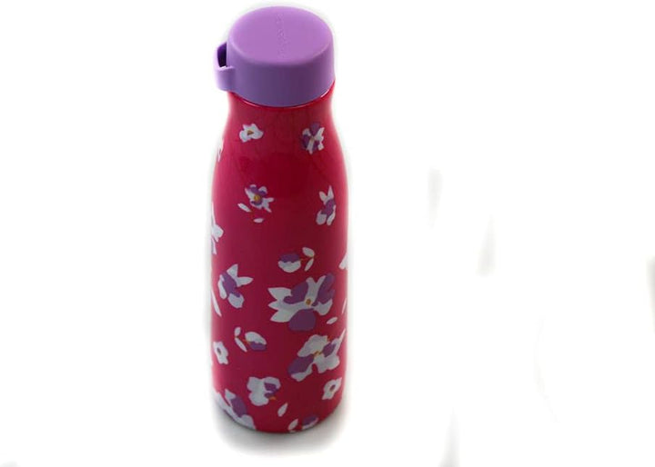 Tupperware Thermoflasche Fashion Flask 410 ml pink Blumenmuster 38571