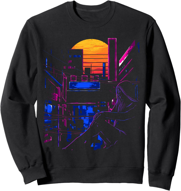 Ästhetische japanische Anime Vaporwave Sweatshirt
