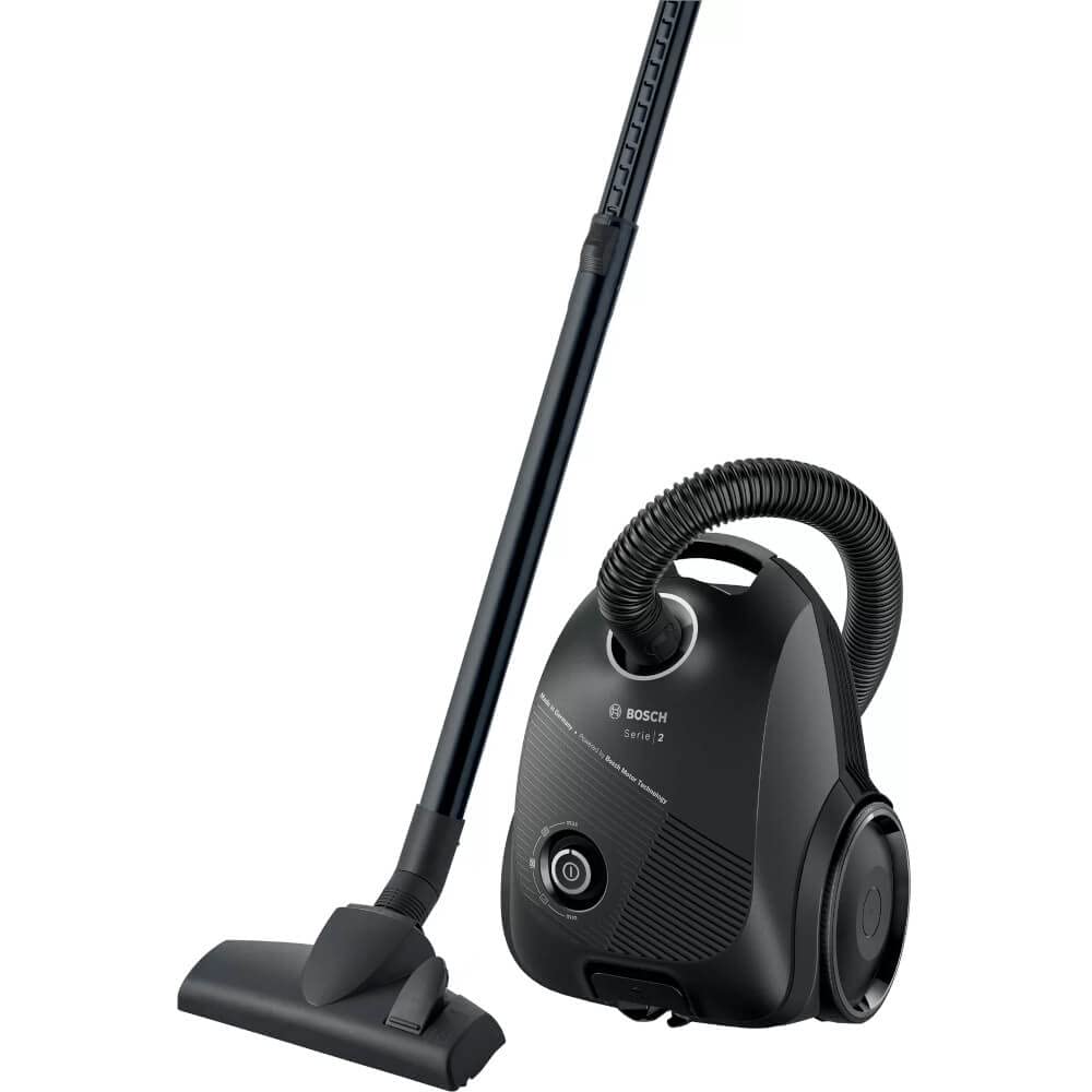 Bosch BGLS2BA1 Series 2 Staubsauger mit Beutel, 3.5 L, 600 W, 80 dB, 8 Meter Kabel, Schwarz