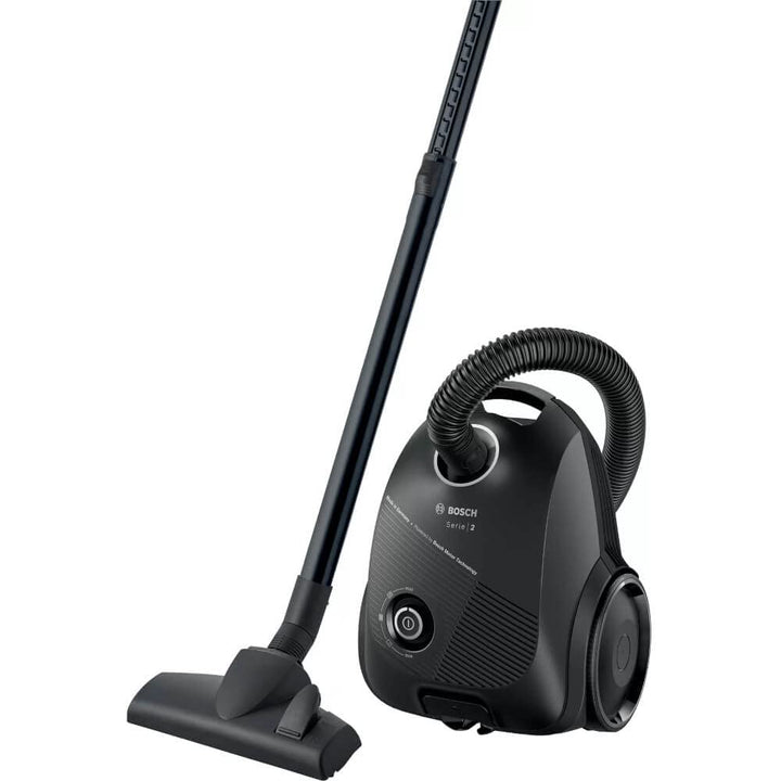 Bosch BGLS2BA1 Series 2 Staubsauger mit Beutel, 3.5 L, 600 W, 80 dB, 8 Meter Kabel, Schwarz