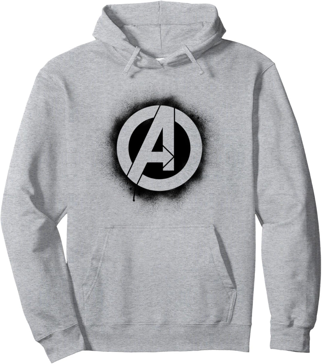Marvel Avengers Stencil Logo Black Pullover Hoodie