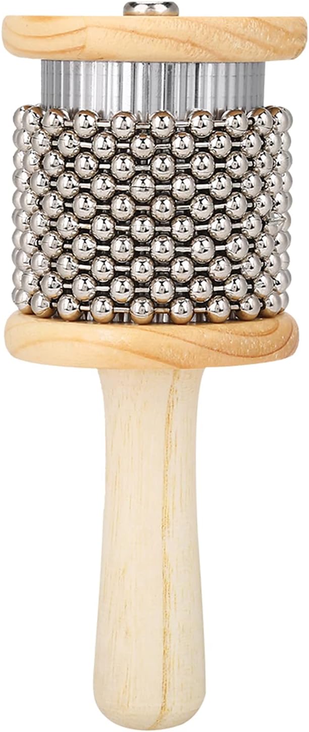 Hölzernes Cabasa Mini Cabasa Musikinstrument Hand Shaker Percussion Instrument mit Metallperlen