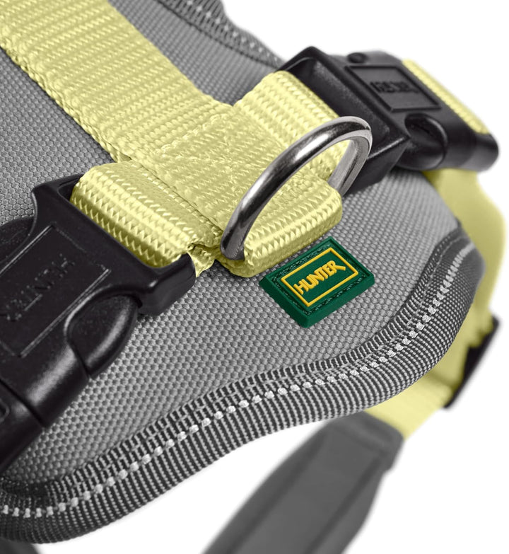 Hunter Hundegeschirr NEOPREN, Farbe: Matcha/grau, strapazierfähiges Nylon, mit weichem Neopren gepol