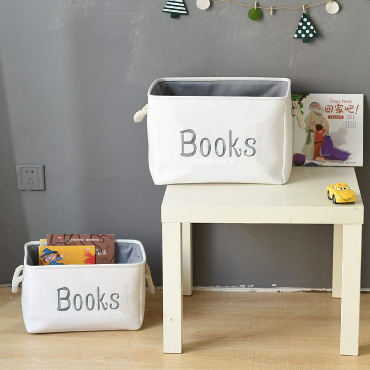 INough Bücher Aufbewahrungsbox Aufbewahrungskorb für Kinder, Kallax Boxen Bücherkorb Kinder gross Au
