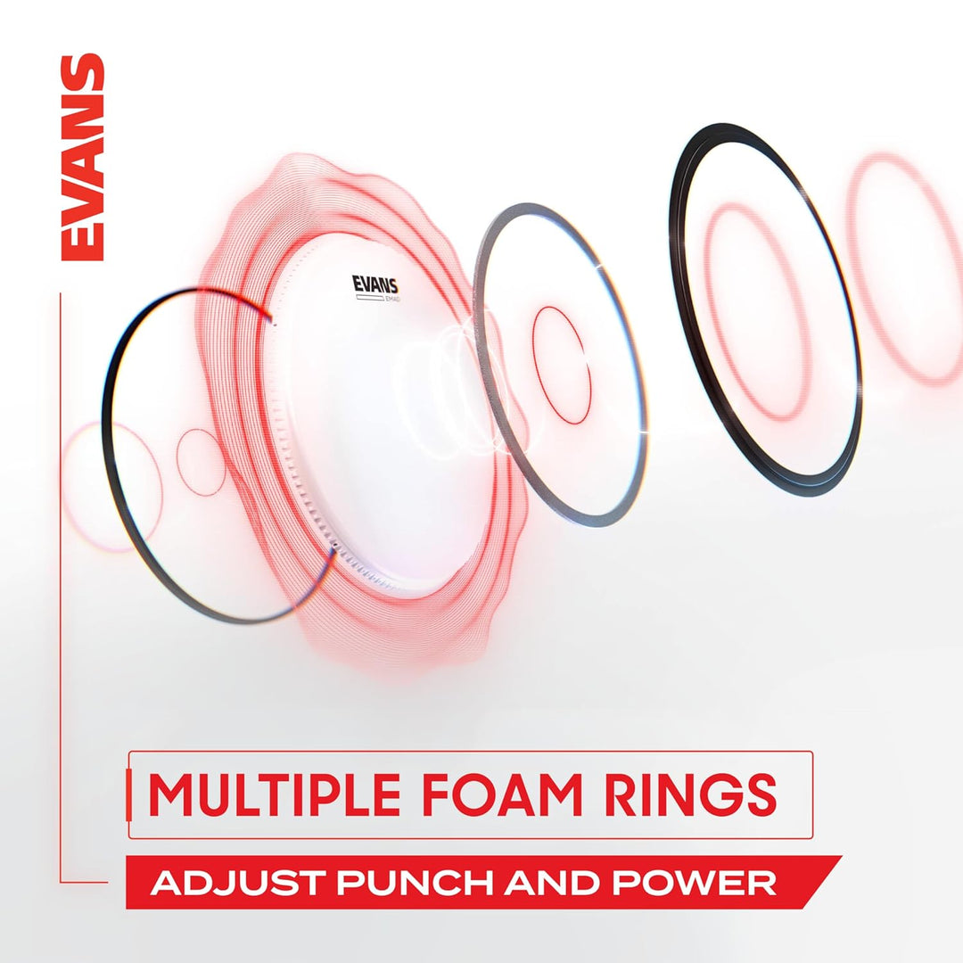Evans EMAD2 System Bassdrum Pack – enthält 1 Bassdrum Head, 1 Reso Drum Head, 2 austauschbare Dämpfu