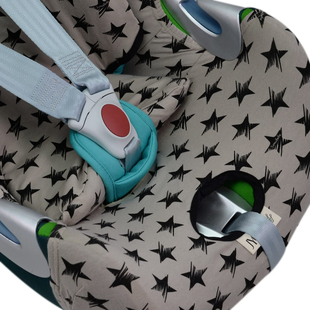 JYOKO Kids SitzBezug kompatibel mit Cybex Aton Cloud-Q-M-2-4-5 (ATON Q, Dark Sky) Aton Q Dark Sky, A