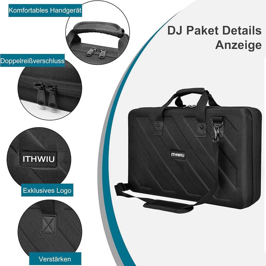 OUUTMEE Hart Reise Tragen Tasche für Pioneer DDJ SR SR2 RR Denon MC4000 Numark NVII Mixtrack Pro 3 N