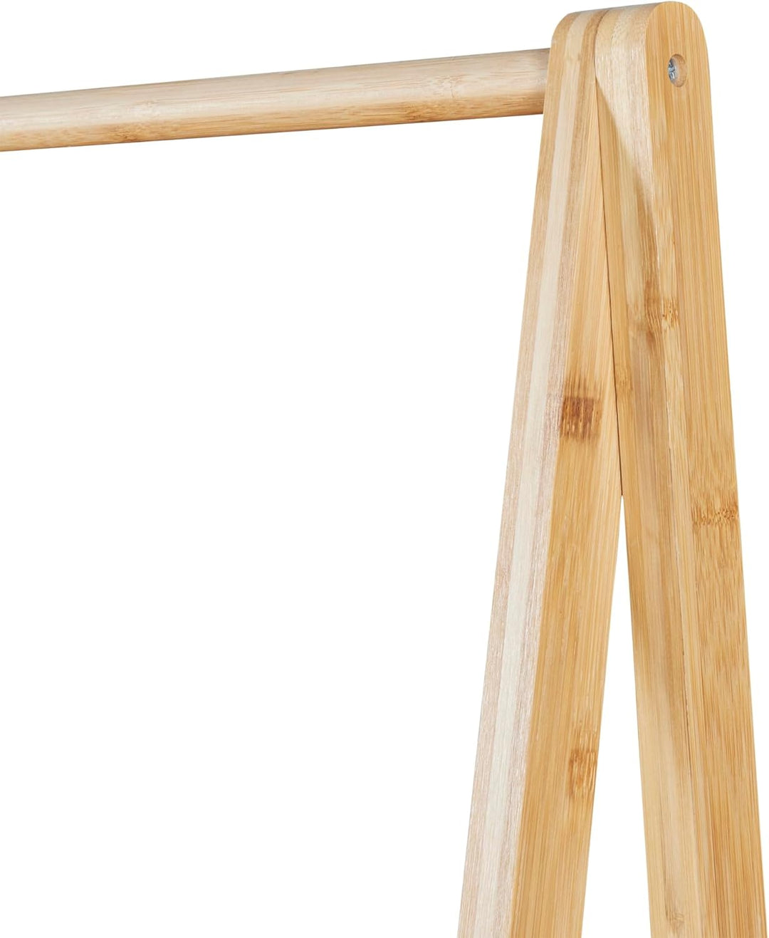[en.casa] Bambus Garderobenständer Öckerö 150 x 60 x 40 cm mit Kleiderstange Kleiderständer mit 2 Ab