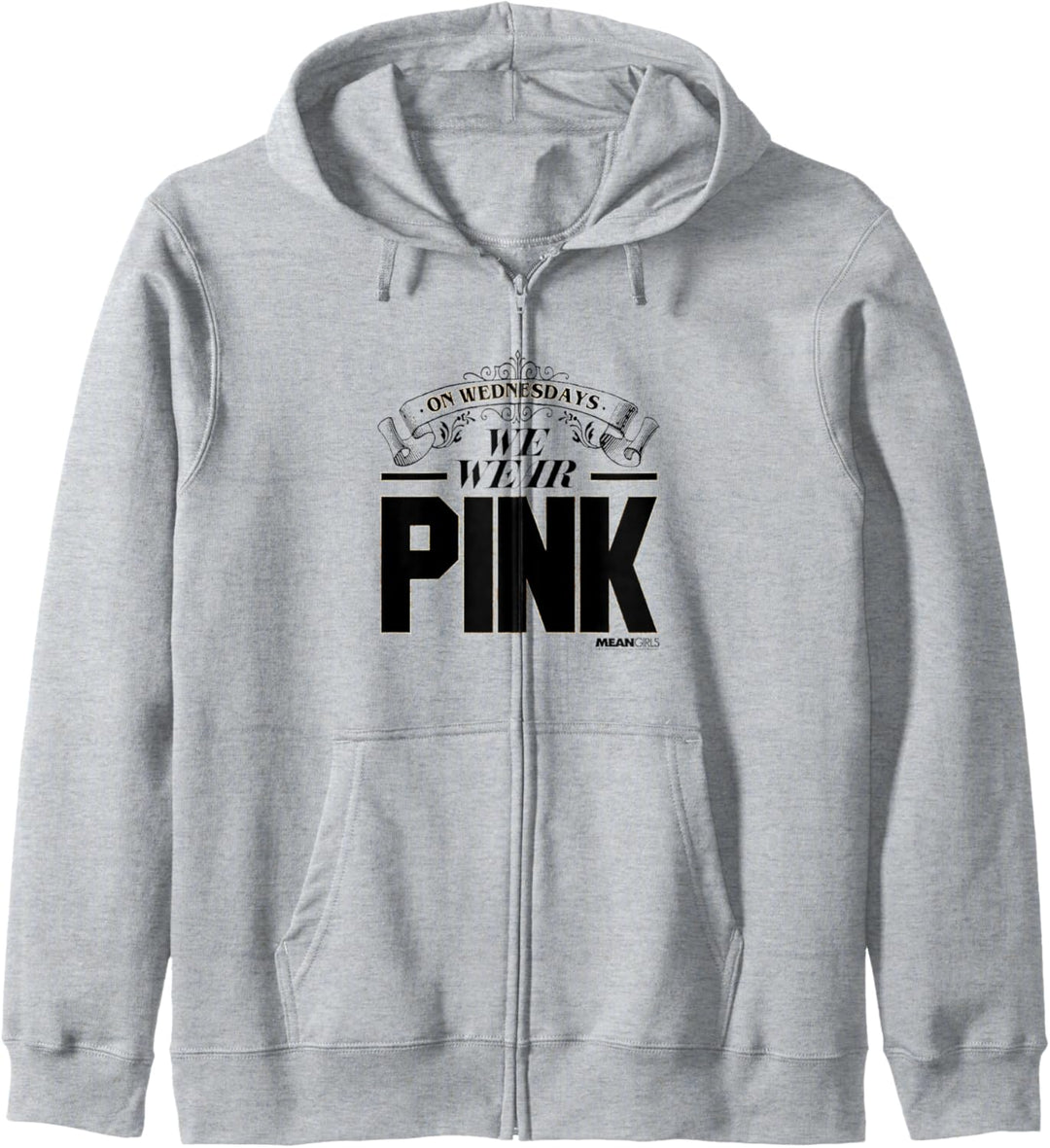 Mean Girls We Wear Pink Elaborate Font Text Kapuzenjacke