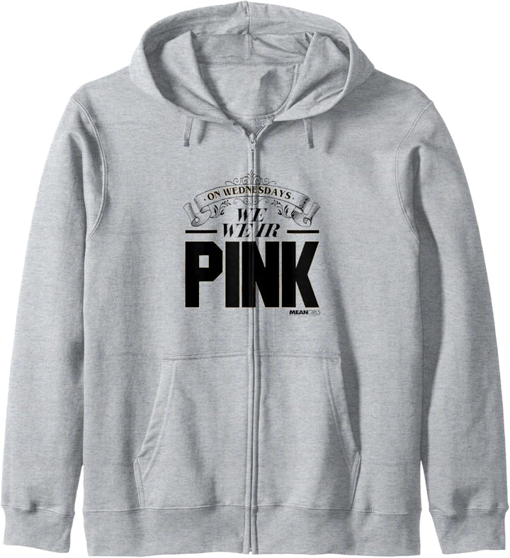 Mean Girls We Wear Pink Elaborate Font Text Kapuzenjacke
