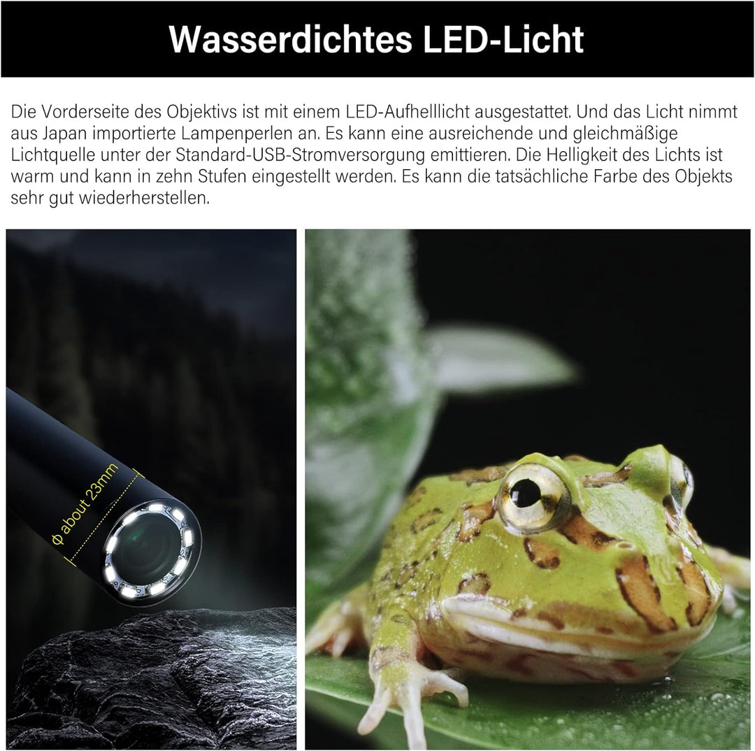 AstrHori 28 mm F13 2X Makrosondenobjektiv Vollformat Spezialobjektiv Eingebautes Ringlicht für spieg