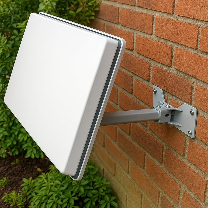 netshop 25 Set: SELFSAT H30D4+ Flachantenne Quad + Fensterhalterung + 4 Fensterdurchführung + 16 F-S