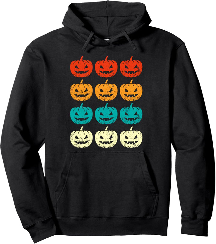 Halloween-Kürbisse, retro Pullover Hoodie