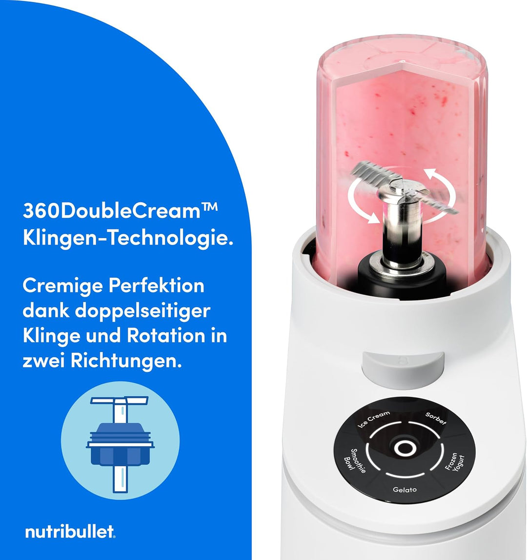 nutribullet Chill – Eismaschine für leckeres Eis, Gelato, Sorbet, Smoothie Bowl und Frozen Yogurt, 5
