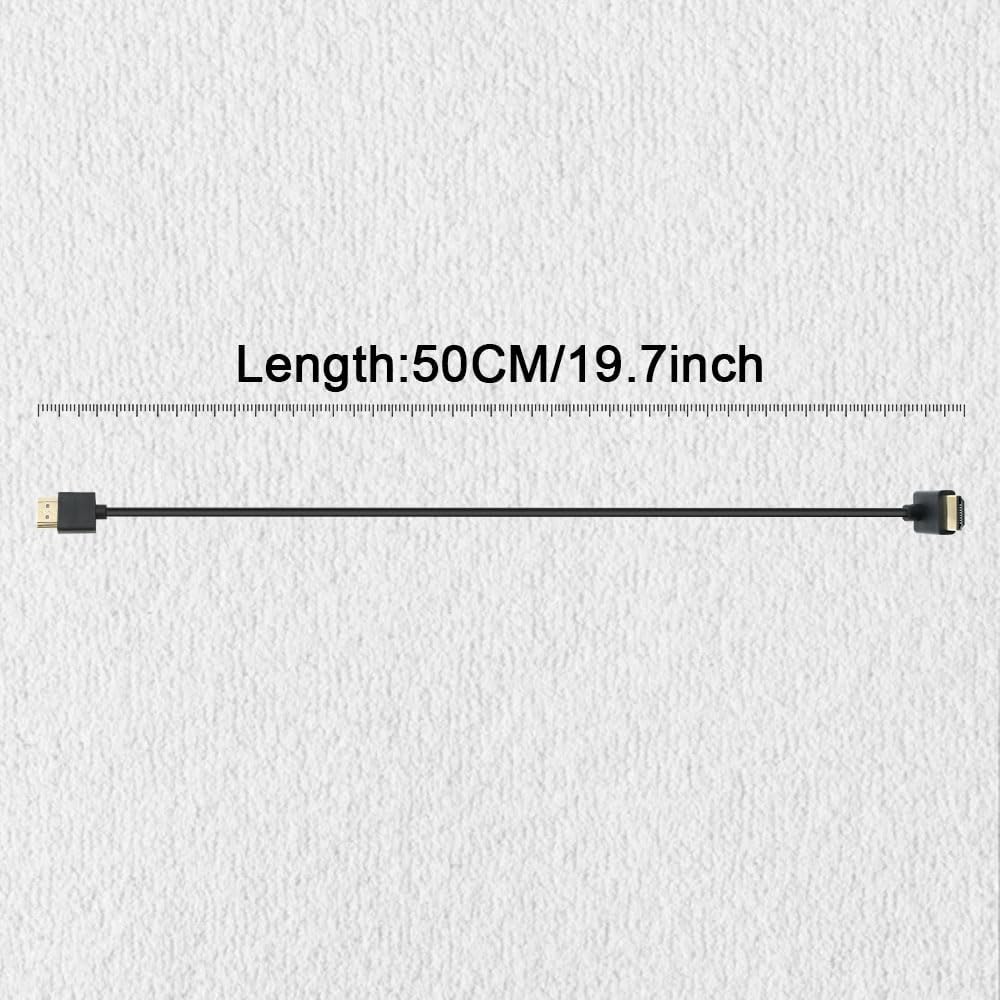 Alvin's Cables HDMI 2.1 8K High Speed Slim HDMI Straight zu HDMI Right Angle Kabel für Atomos Ninja