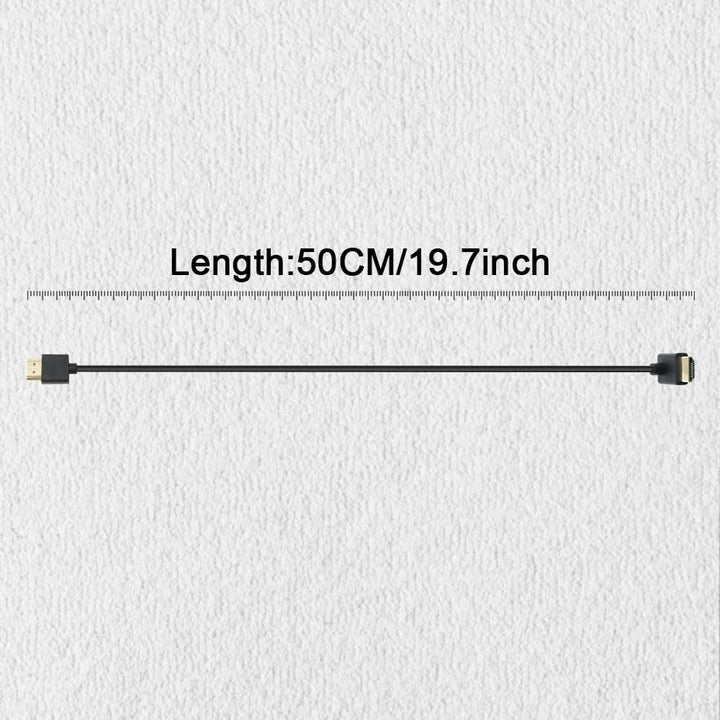 Alvin's Cables HDMI 2.1 8K High Speed Slim HDMI Straight zu HDMI Right Angle Kabel für Atomos Ninja