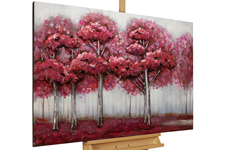 KunstLoft Metallbild 3D | 100% HANDGEFERTIGT | 120x80x5cm | Wandbild Metall Deko 'Waldharmonie' | Bä