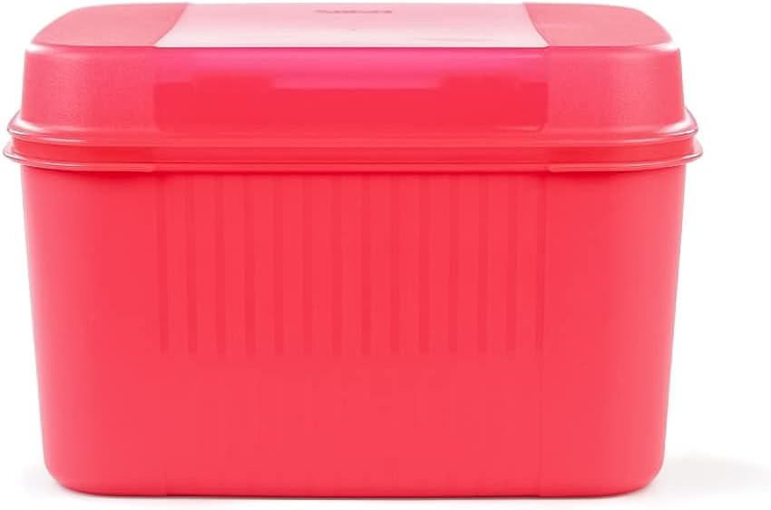 TUPPERWARE Schatztruhe 7,3 L erdbeerrot Schatzkiste Naschkätzchen Apollo Royal