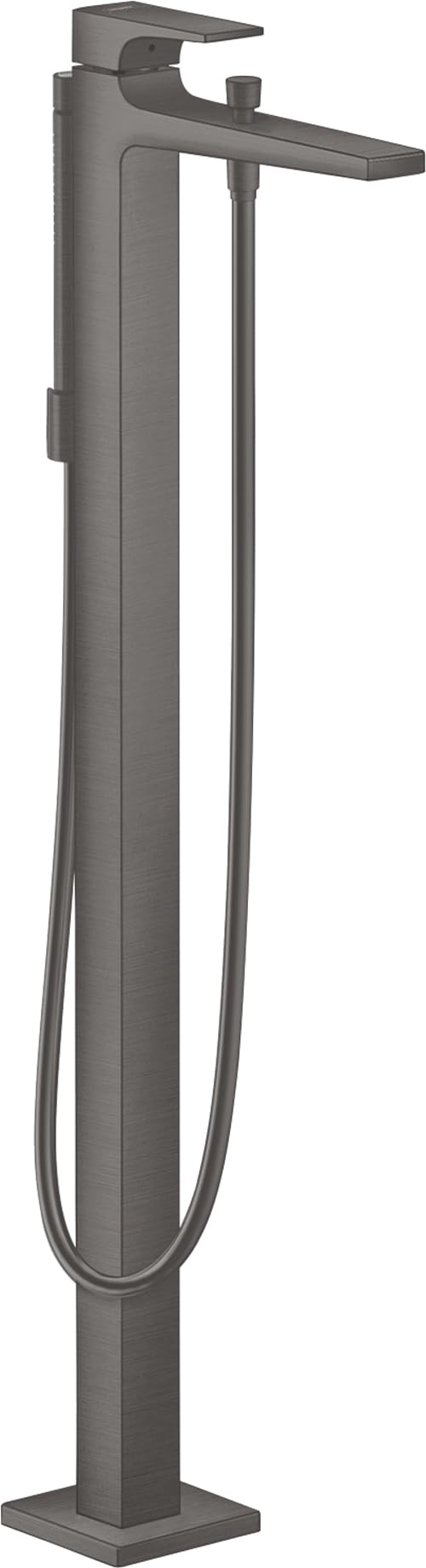hansgrohe bodenstehende Wannenarmatur, für 2 Funktionen, Brushed Black Chrome, Brushed Black Chrome