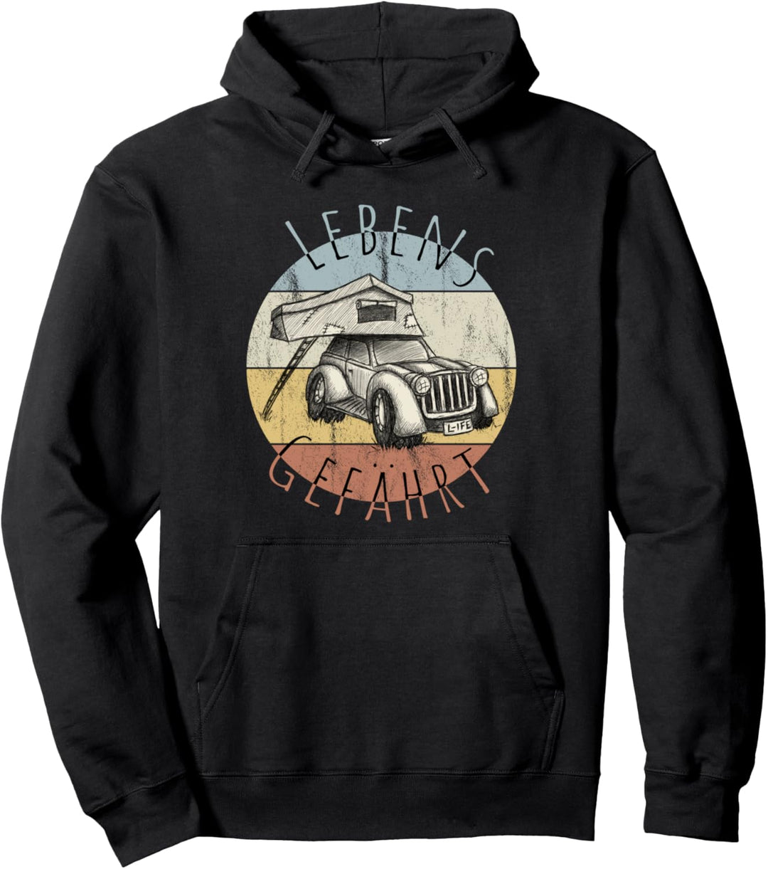 Lebensgefährt Vintage Style Camping Retro Dachzelt Pullover Hoodie