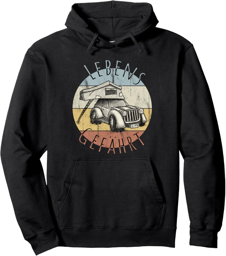 Lebensgefährt Vintage Style Camping Retro Dachzelt Pullover Hoodie