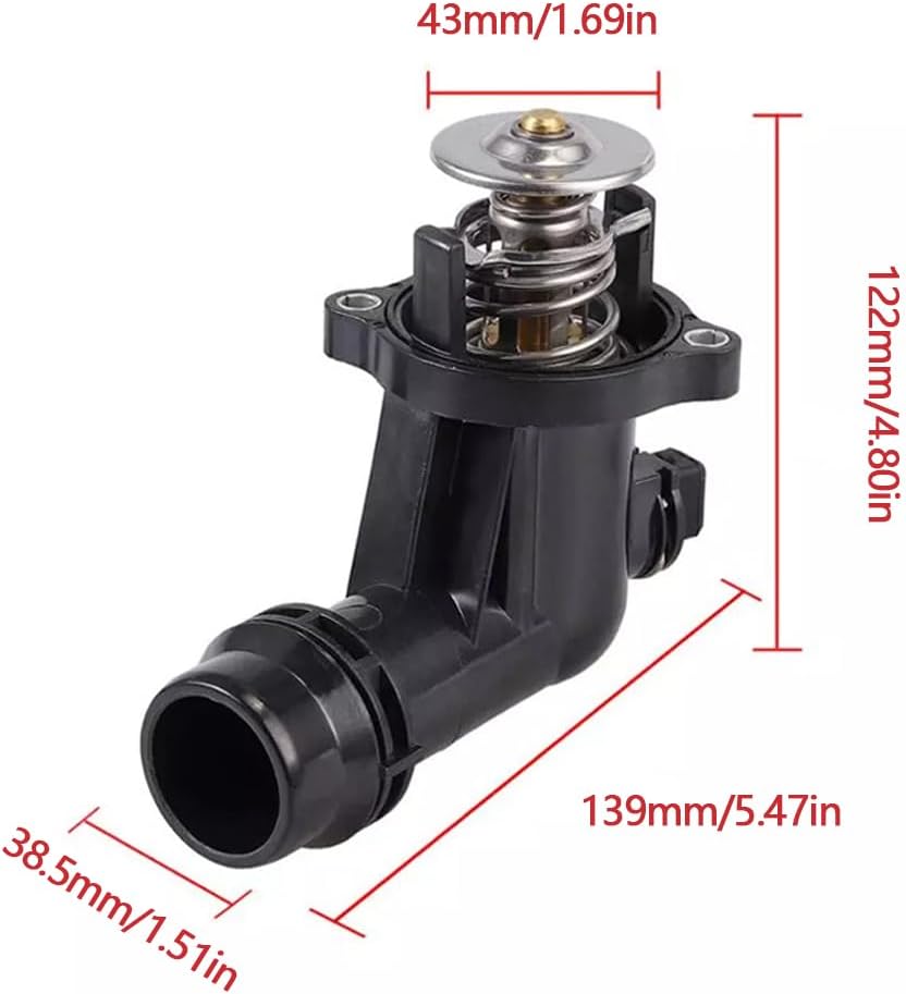 Riloer Thermostat mit Gehäuse, kompatibel mit B-MW 3 E46 Z3