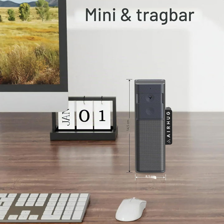 AIRHUG 3 in 1 1080P Webcam mit Mikrofon & Lautsprecher, USB Kamera für Videokonferenzen/Online-Klass