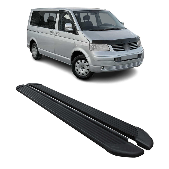 OMAC Trittbretter Seitenschweller Seitenschürze Kompatibel mit VW T5 Transporter 2003-2015 L1-2X Alu
