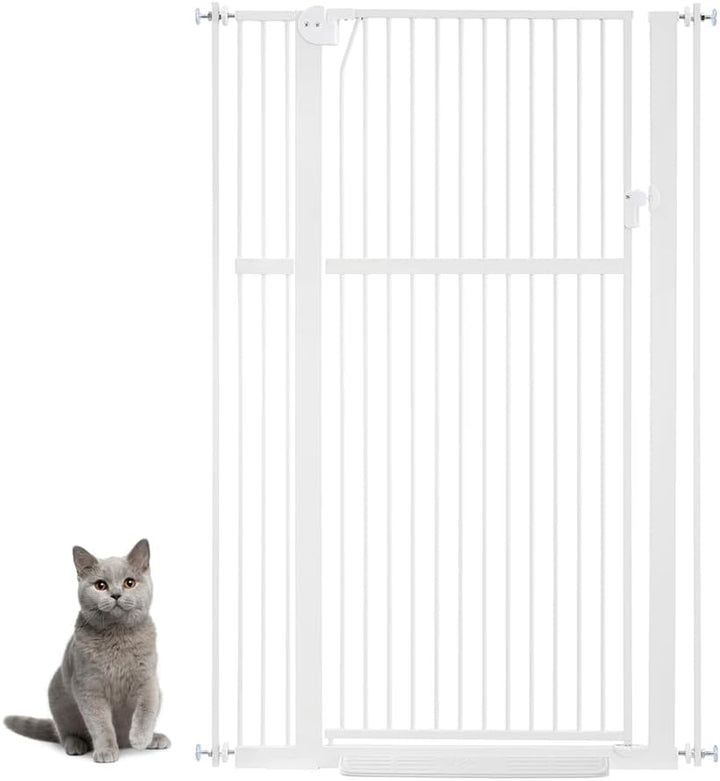 unipaws Hundegitter, 142 cm hoch, 75-95 cm breit, druckmontiertes Katzengitter für Tür, Innentreppe,