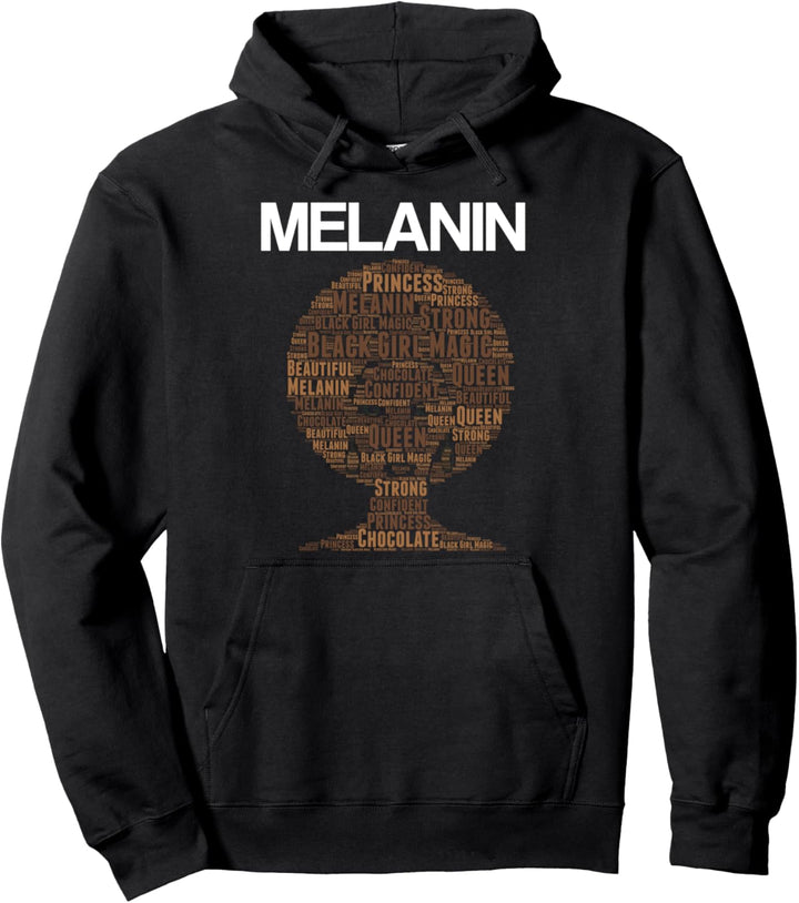 Oheneba: Melanin Black Pride Afrocentric Afro Queen Pullover Hoodie