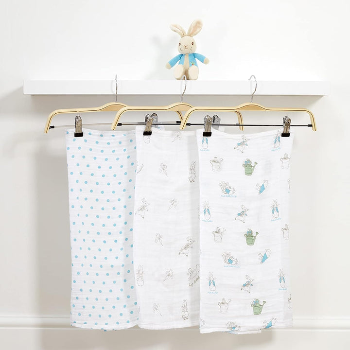Rainbow Designs PO1599 Soft Toy & Muslin Gift Peter Rabbit Kinder Plüschtier und Musselin Set, weiss