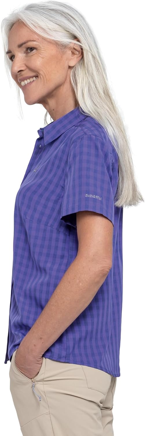 Schöffel Damen Circ Blouse Style Dalfoss WMS Bluse 38 Dusk Blue, 38 Dusk Blue